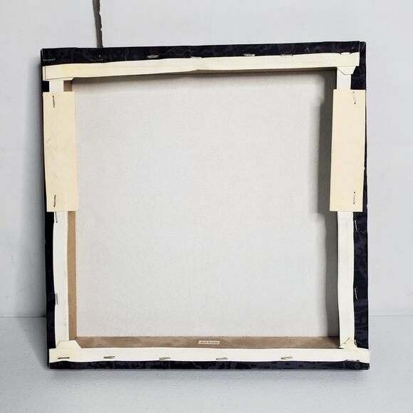 Nautical Metallic Silver Scallop Seashell Canvas Square Wall Art Decor - Picture 2 of 8